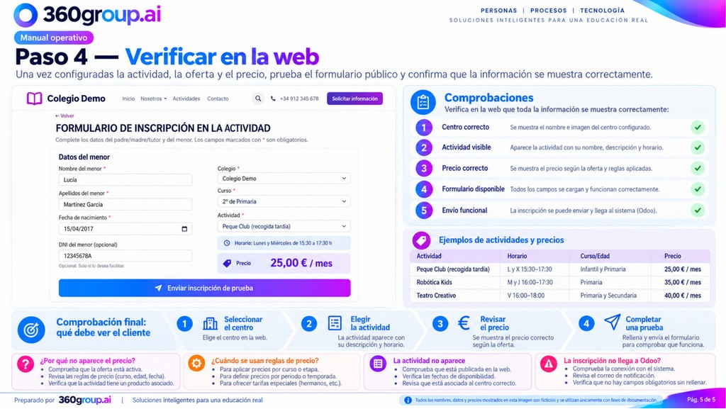Paso 4 — Verificar en la web
